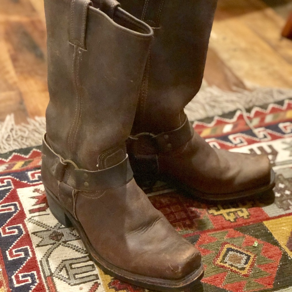 Frye Harness Leather Boots Size 9.5M